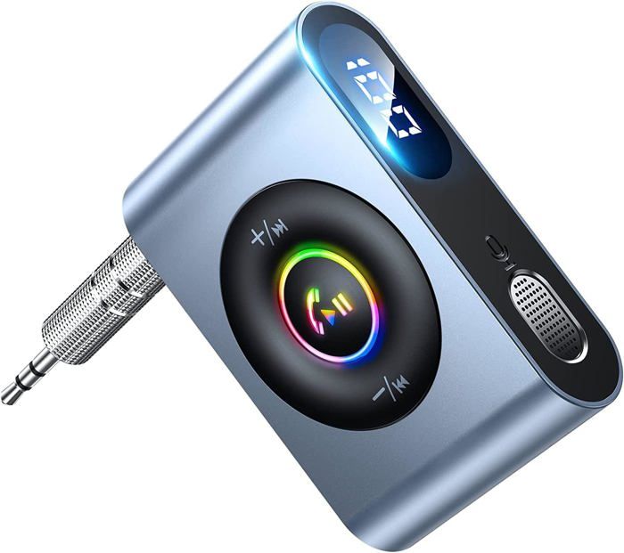 AOSAIXIS Émetteur FM Bluetooth Pour Voiture - Adaptateur USB-C & USB 2.4A, Charge Rapide, Appels Mains Libres, Streaming MP3/FLAC - 5