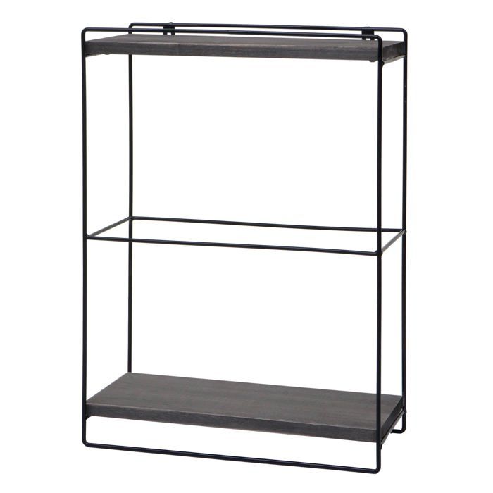 etagere murale suspendue etagere de cuisine en bois gris fonce et metal design industriel 2 etageres 50x35x17 cm 04_0008669