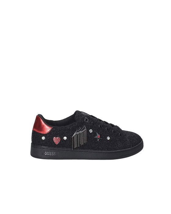 Guess Baskets - Guess - CIGHT2 - Noir - Pailletées - 100% PVC