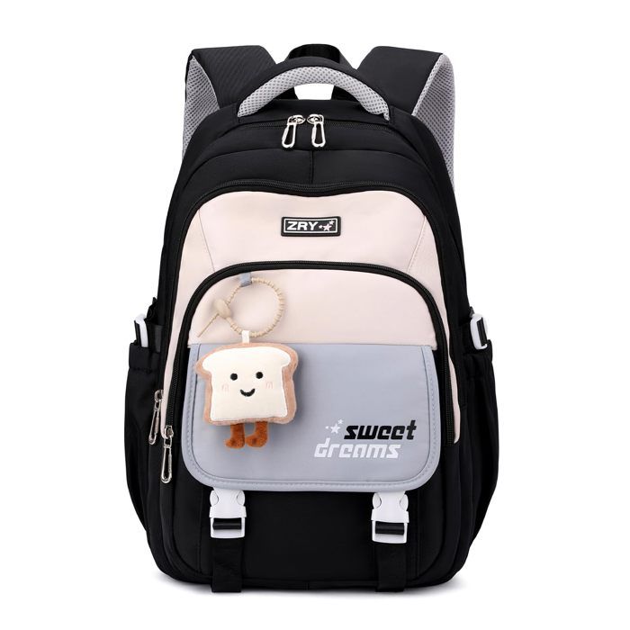 Sac à Dos Fille Tanou 24L - Cartable Scolaire - Pendentif Décoratif - Nylon Résistant