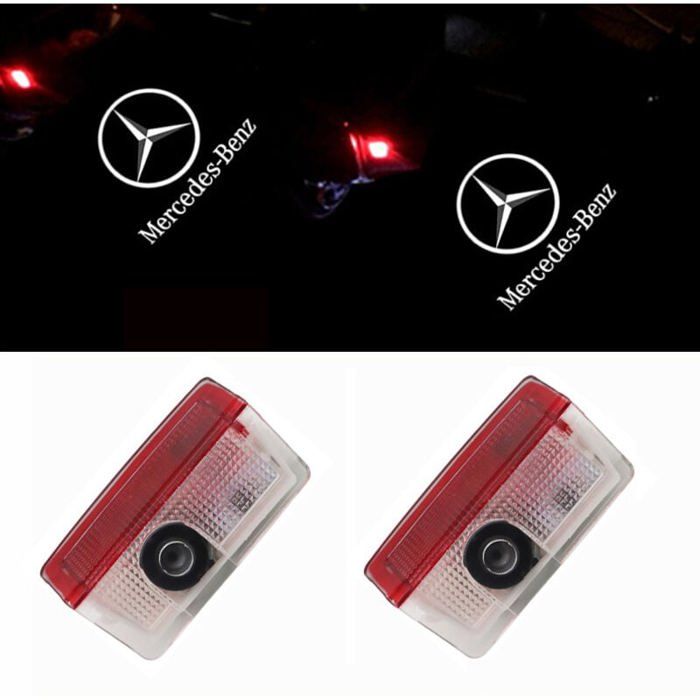 Lot de 2 lampes de bienvenue pour Mercedes Benz Classe E Classe C GLS/GLC/GLB/GLA Barbos lampe de projecteur de porte de décodage