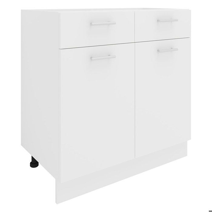 Esilo meuble bas de cuisine 80 cm 2 portes 1 tiroir blanc. Esilo meuble bas de cuisine 80 cm 2 portes 1 tiroir blanc.