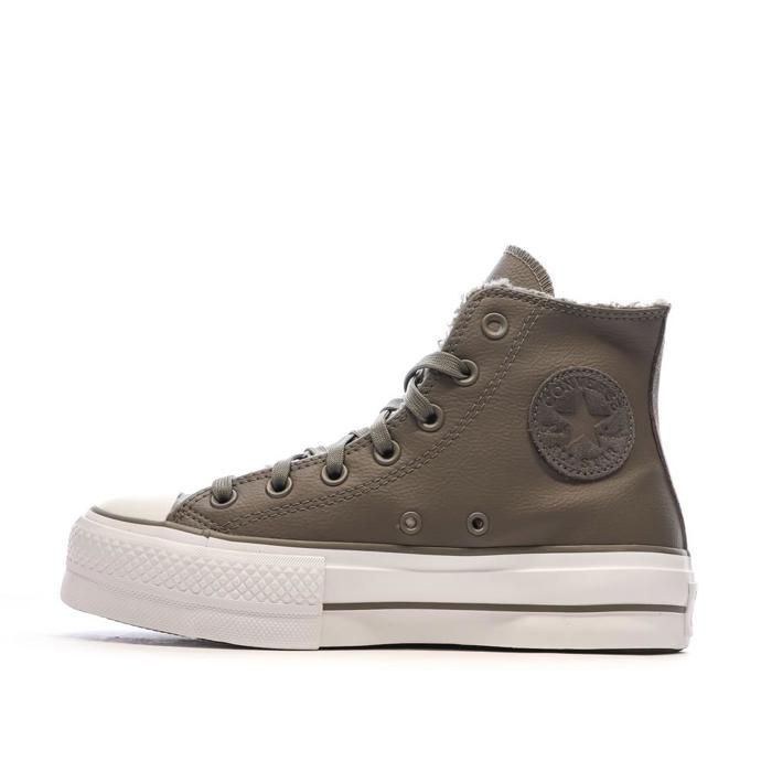 Converse Baskets Grise Molleton Femme Converse Chuck Taylor All Star Lift