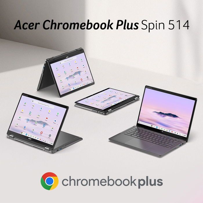 Acer Chromebook Plus Spin 514 gris acier métallisé (CP514-4HN-52NT)