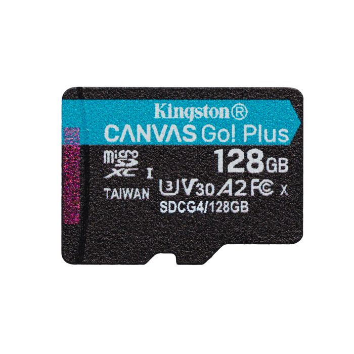 Carte mémoire - KINGSTON - Canvas Go Plus - 128Go - Vitesse de lecture 200MB/s - U3 V30