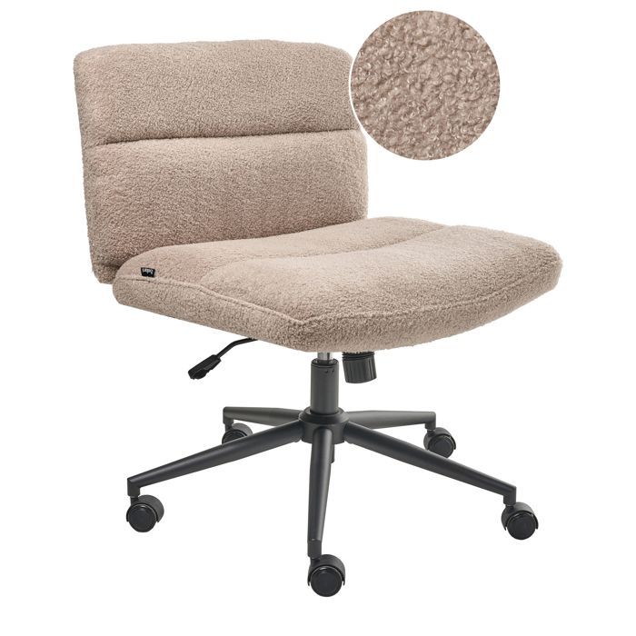 Chaise de bureau CATLIN Bouclé Beige Chaise de bureau CATLIN Bouclé Beige