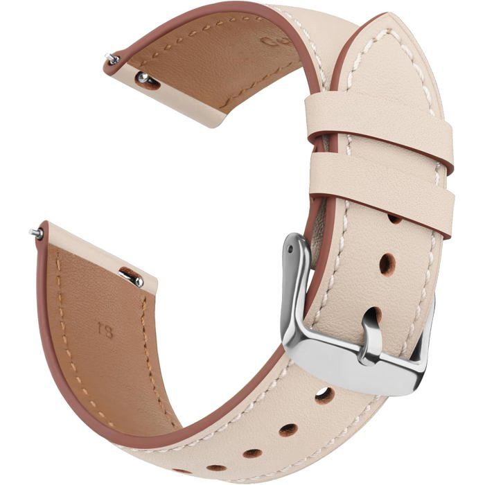 Bracelet cuir Garmin Venu 2S/3S/Forerunner 265S/255S 18mm femme élégant