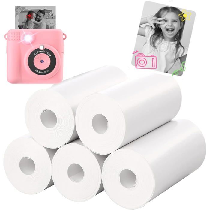 Paquet De 3 Rouleaux Papier Thermique Auto-Adhésif 57x30 Mm - Impression Claire Et Durable Jusqu'à 1 An