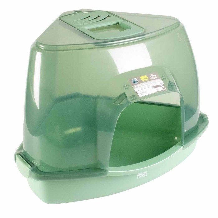 Bac à litière pour chat Ebi Prism - transparent/vert - Vert - 38x56x40 cm Bac à litière pour chat Ebi Prism - transparent/vert - Vert - 38x56x40 cm