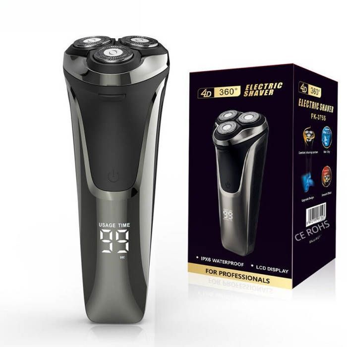 VUSZR Rasoir électrique pour homme avec écran LCD indice détanchéité IPX6 tête flottante 4D convient aux peau RASOIR ELECTRIQUE