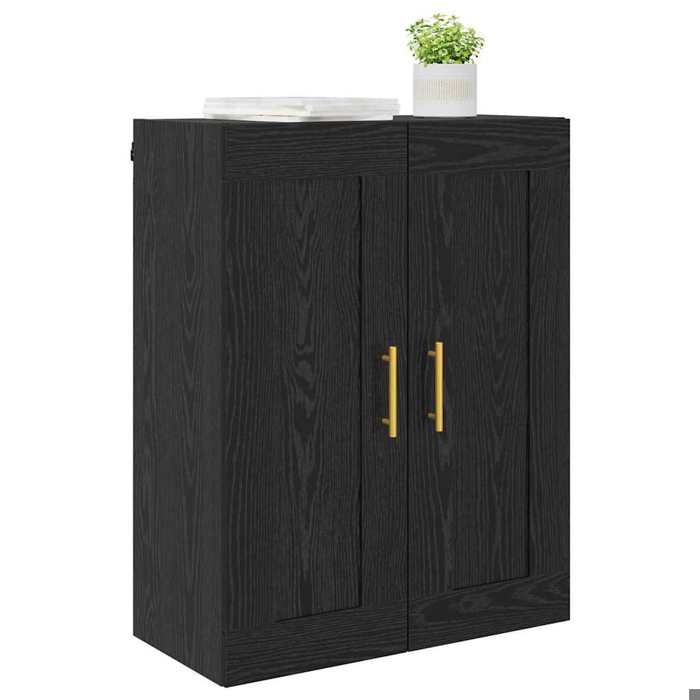 Meuble mural de salon/chambre MVS - multi-rangement - Meuble haut - Chêne noir 695x34x90cm Bois dingénierie &26_8631027