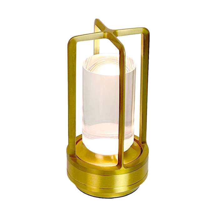 Lampe de table croix LED rechargeable veilleuse décorative métal ambiance chambre chevet salon éclairage portable or