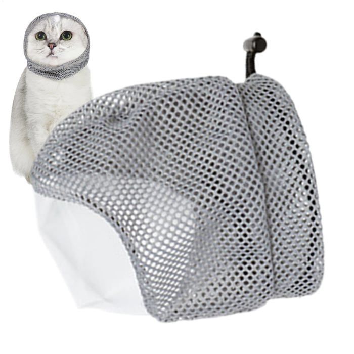 Casque de toilettage pour chat couvre-chef pour chat - couvre-chef respirant et résistant aux morsures pour chatons