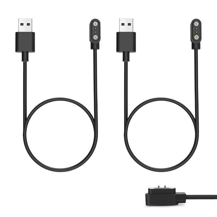 Chargeur magnétique pour montre connectée - ESTAMPILLE - 2 pièces - 2 broches - 2 84 mm - 60 cm