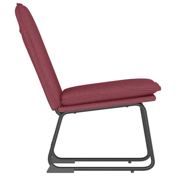 Fauteuil simple - Rouge - Chaise longue - 1 PC - Rouge bordeaux 52x75x76 cm Tissu F8204
