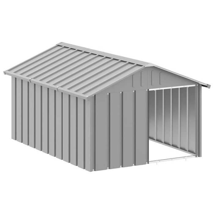 Niche pour chien - vidaXL - acier galvanisé - anthracite - 1165 x 153 x 815 cm - entrée facile - pour lextérieur ntn44z657