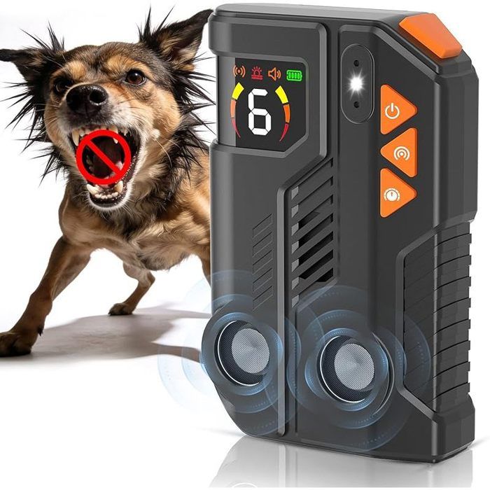 Anti Aboiement Chien Ultrason Puissant AI 2 Émetteur Ultrason Chien 6 Sensibilités 3 Intensités Ultrasons Anti Aboiement Intéri