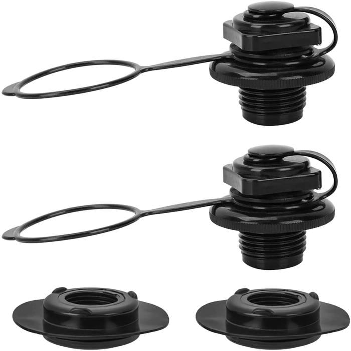 Valve Boston Bateau Gonflable 24 mm Remplacement à Vis Anti-Fuite Gonflage Rapide Lot de 2 pour Kayak Canoë