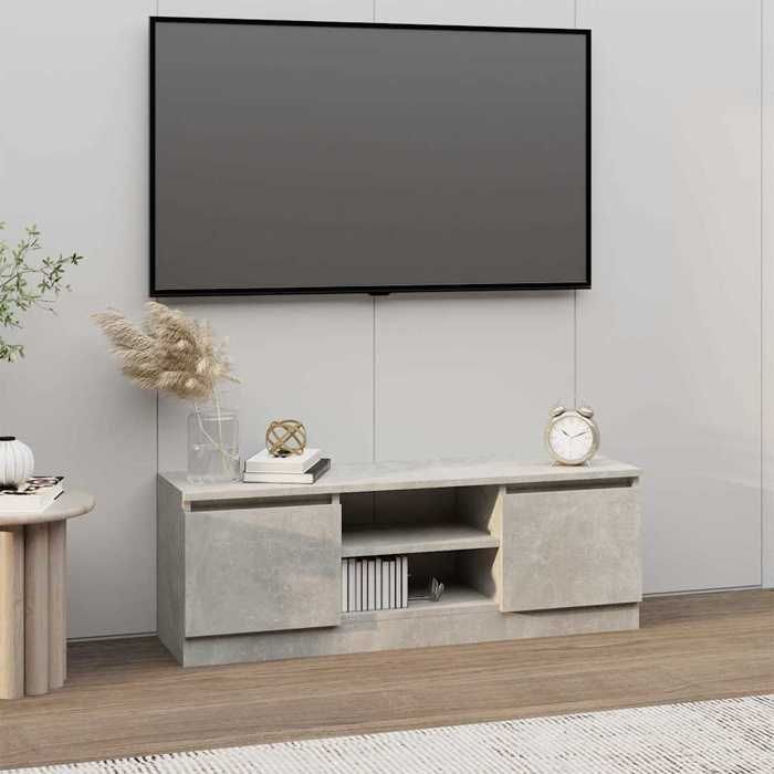 Cabinet HIFI Moderne 1 PC ARMOIRE TV Meuble base salon avec porte Gris béton 102x30x36 cm T132