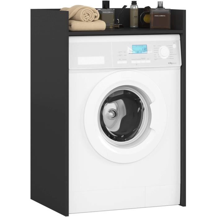 Meuble pour lave-linge AKORD FIN Noir 64 cm 1 étagère 64x50x98 cm - Akord