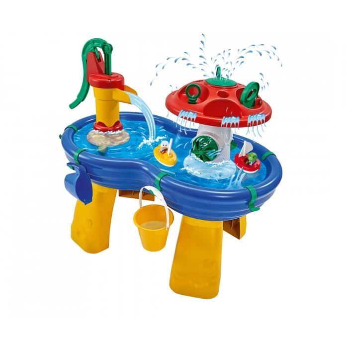 table d'eau pour enfants - aquaplay - champignon arroseur - 2 bâteaux et 2 figurines incluses