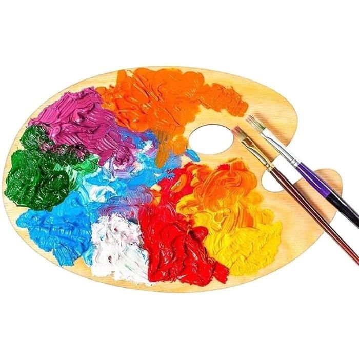 Palette de peinture en bois Palette lisse Palette Art Fournitures