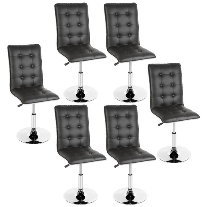 Lot de 6 Chaise Salle a Manger Hauteur Reglable Tabouret de bar Chaises