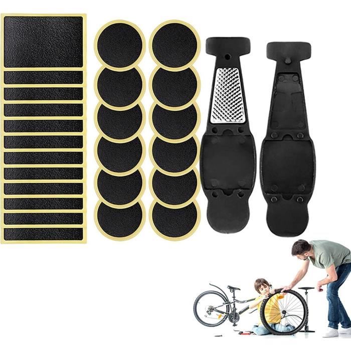 Kit de réparation de pneus de vélo - Kit de Patchs de vélo pour