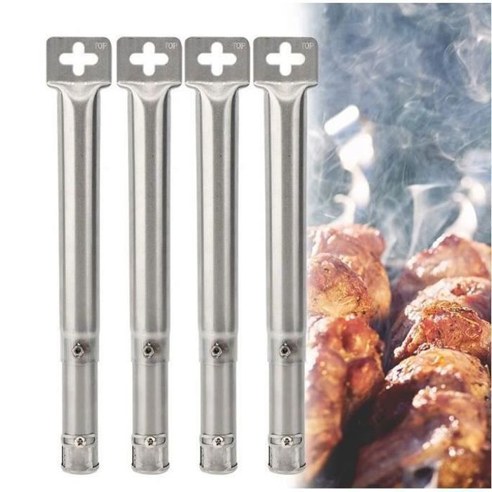 Brûleurs de barbecue - MANDY TENFLLYWINGS - Universels en acier inoxydable - Réglables - 4 pièces - Durables