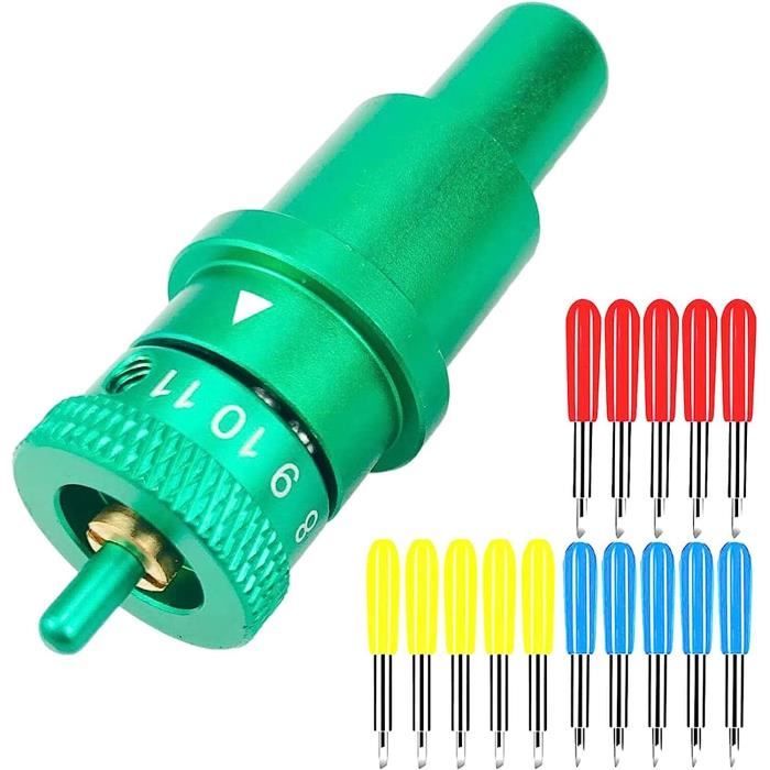 15 Lames Pour Coupe Vinyl LANTRO JS - 30°, 45°, 60° | Acier Tungstène | Pour Traceur Découpe