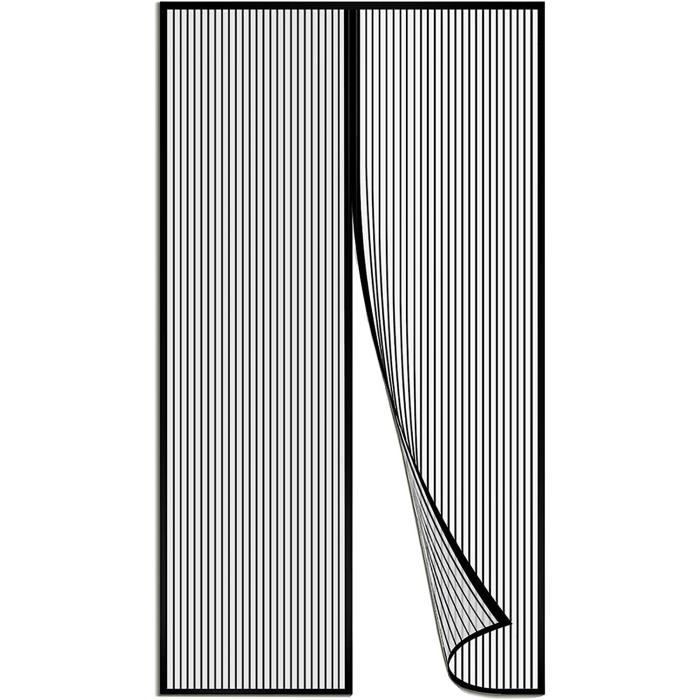 Moustiquaire AimantéE 185x205 Cm MagnéTique Rideau De Porte Moustiquaire Porte Fenetre Anti Insecte Mouche Moustique Pour Enfants Et Animaux De Compagnie, 2023-Version, Blanc