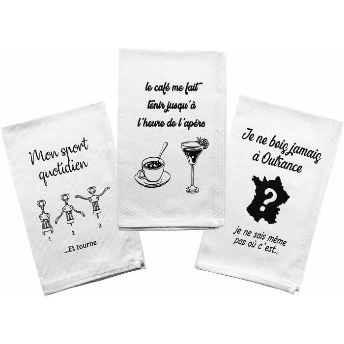 Lot De 2 Torchons Cuisine 50x50cm Pure Kitchen Terry | 100% Coton, Fabriqué Au Portugal