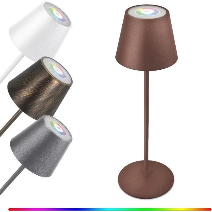 Lampe de table LED RVB multicolore graduable Lumière d