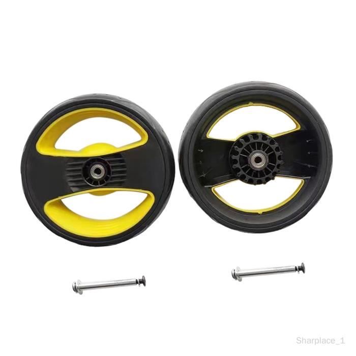 2x roues de chariot pour bebe accessoires de poussette en caoutchouc pieces de rechange pour chariot pour animaux roue arriere