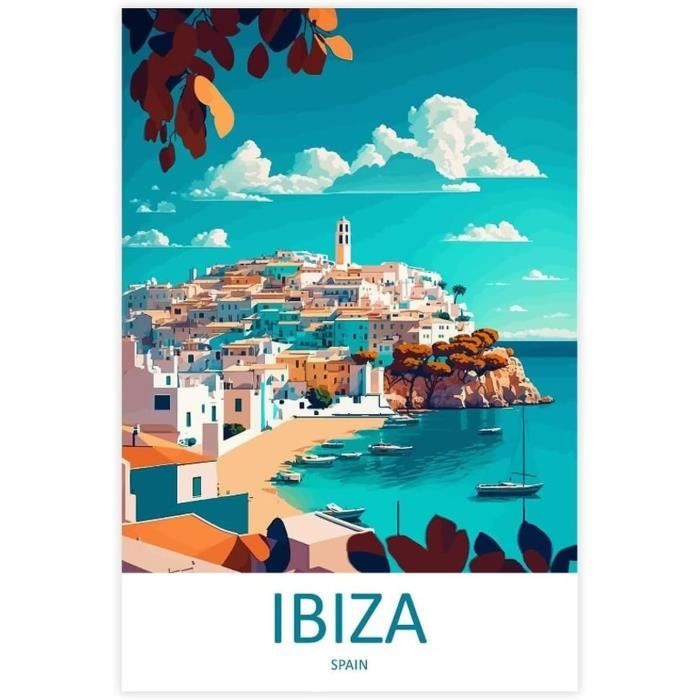 Toile Déco Arènes De Nimes Vintage - Afficche Voyage France - 40x60cm Sans Cadre - Art Mural