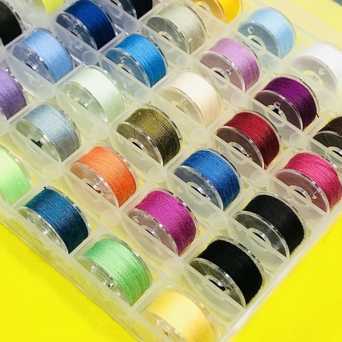 YEQIN Lot De 36 Bobines Et Fils à Coudre Avec étui à Canette Et Pinces à