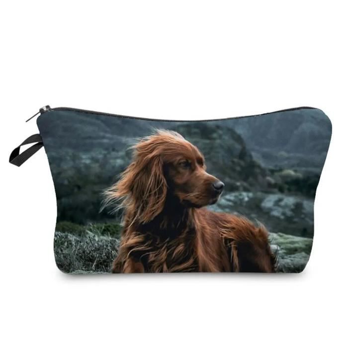 Serviette De Toilette Séchage Rapide Imprimé Teckel | 40x80 Cm Microfibre | Sac Inclus