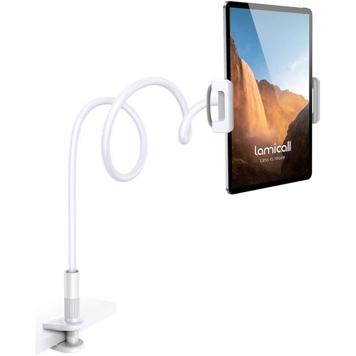 Support Tablette à Col De Cygne Réglable - Bras Flexible Pour Lit, Canapé, Bureau - Compatible 4,7" à 11"