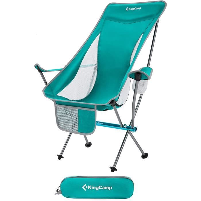 Fauteuil De Camping Pliant Ultraléger Night Cat - Aluminium, Polyester Vert, Capacité 150 Kg
