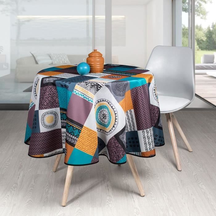 Rouge Int/érieur ou Ext/érieur Nappe Antitache Ovale 4//6 couverts Infroissable et 100/% Polyester No/ël Constellation Argent/é /Ø 160 cm