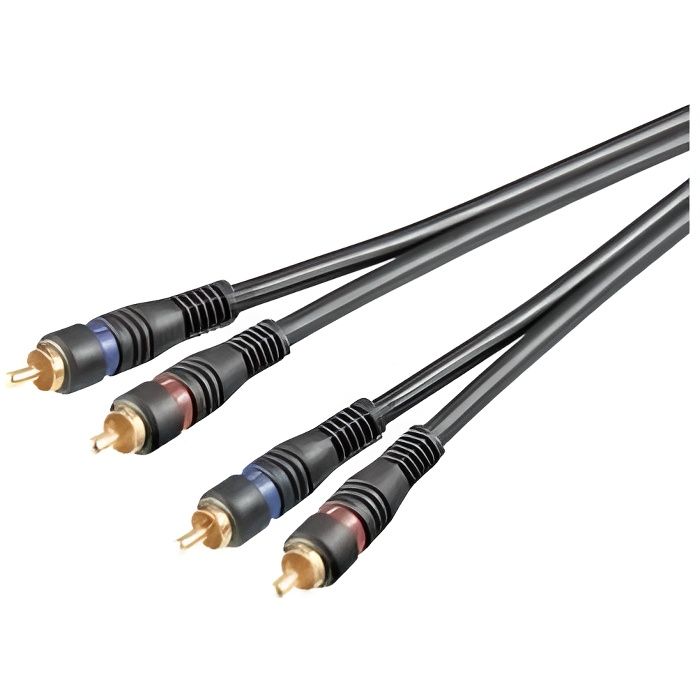 Câble audio RCA double blindage - Feu Vert