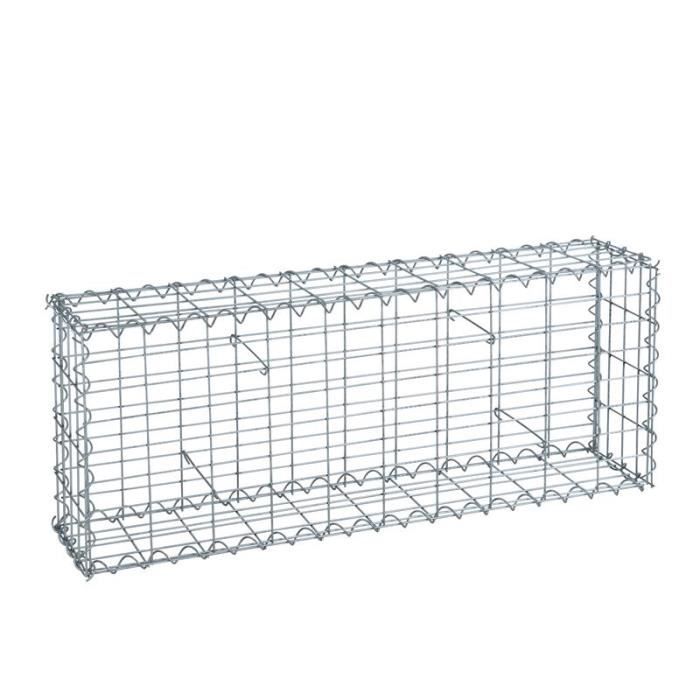 Gabion à pierres en métal galvanisé 100 x 40 x 20 cm ESTEXO