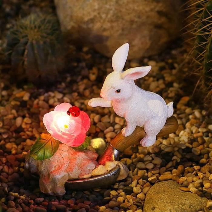 2 Lampes Solaires Décoratives En Forme D'oiseaux - Résine - Pour Jardin, Terrasse, Allée - Éclairage Automatique