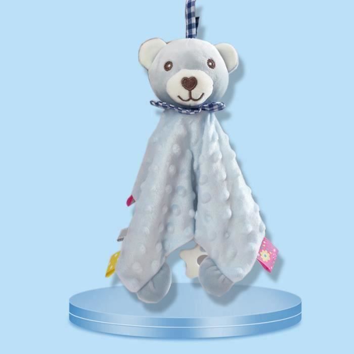 Doudou Ours Pour Bebe Ultra Douce Bleu Reconfortant Serviette Peluche Mouchoir Comme Un Dormir Cadeau Pour Le Nouveau Ne Cdiscount Pret A Porter