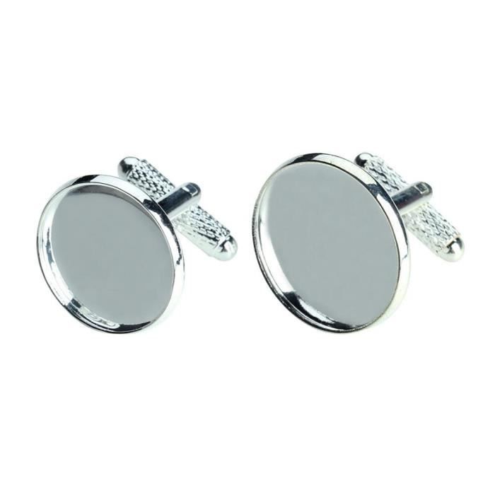 Lot De 10 Boutons De Manchette En Laiton - Ronds - 15 Mm Ou 17,5 Mm - Pour Chemise Habillée, Mariage, Cadeau Homme