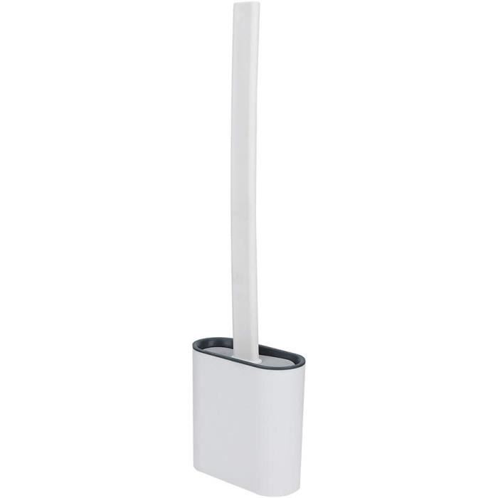 Brosse WC Ibergrif 4 Pièces - Manche Inox 36cm, Tête Noire 8cm, Nettoyage Profond
