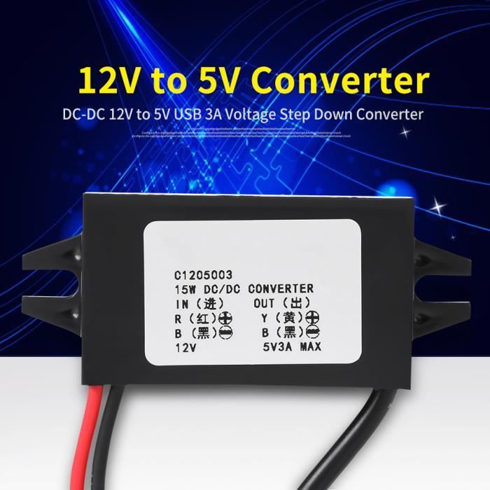 BigBen Convertisseur 12 V à 5 V DCDC 12V à 5V 3A Micro USB — free download