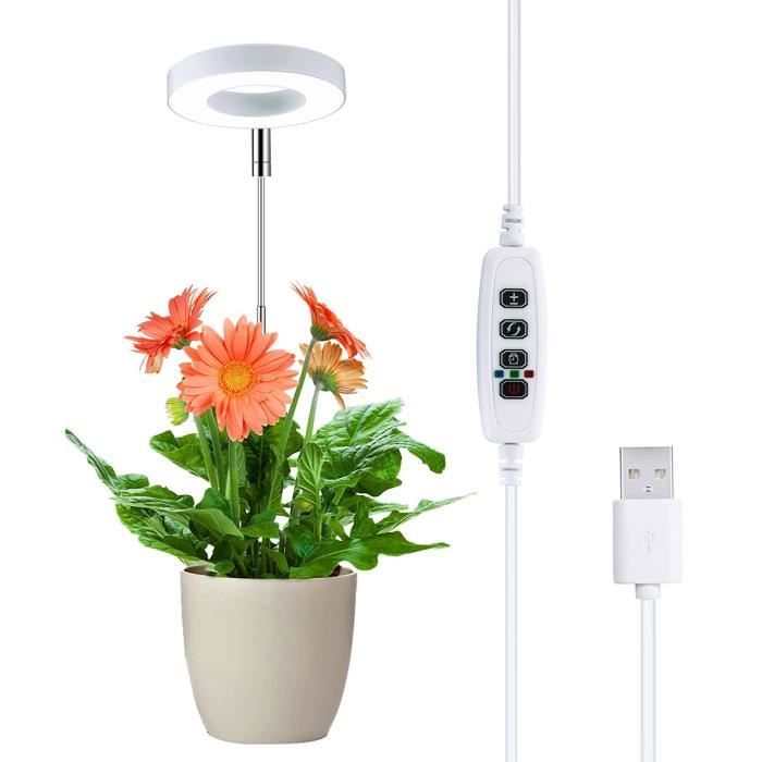 Lampe Horticole JINHONGTO 25W - Spectre Complet Avec UV Et IR - Hauteur Réglable 40-60cm - Pour Plantes D'intérieur
