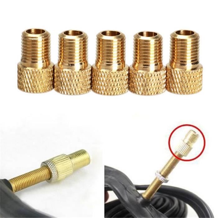 2 x Vanne Adaptateur pour gonfler les roues de vélo pompe à vapeur Connecteur Réducteur