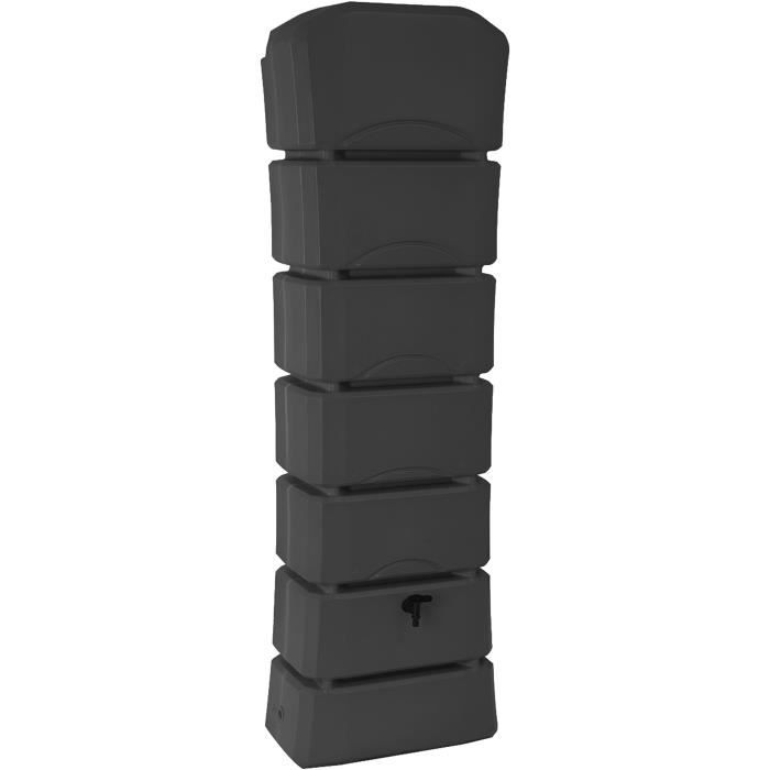 Récupérateur deau LATITUDE - Plastique - Anthracite - Rectangulaire - 35 x 60 x H190 cm - 300L - BELLI